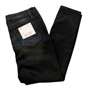 YMI Curvy Fit Women’s Size 14 Skinny Jeans Black High Rise Distressed NWT